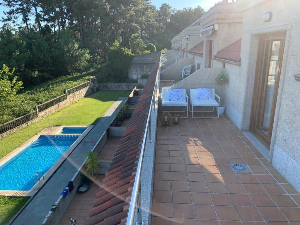 "Sanxenxo Holidays" Atico Con Garaje, Barbacoa Y Piscina A 5 Min Del Centro Экстерьер фото